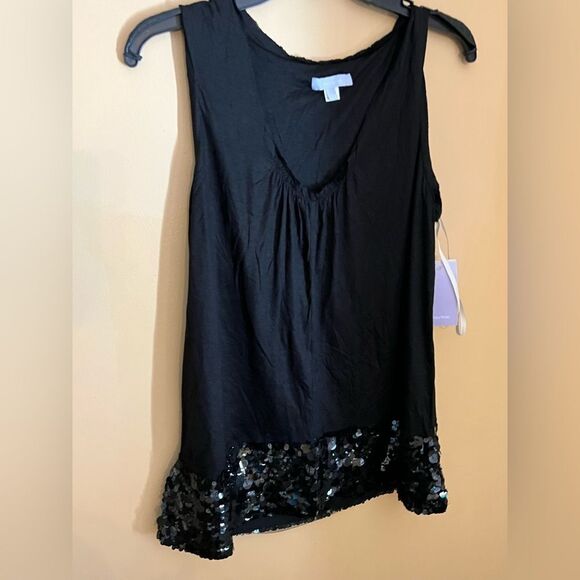 NWT Vera wang sequin black top 6 - Picture 1 of 9